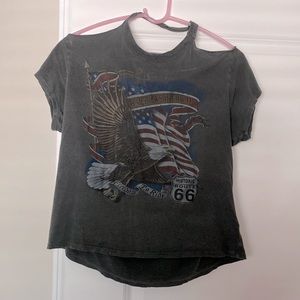 Urban Outfitters Route 66 American Distressed Tee